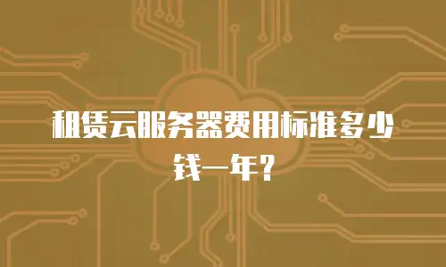 租赁云服务器费用标准多少钱一年？