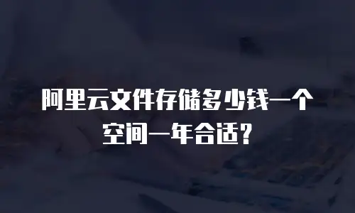 阿里云文件存储多少钱一个空间一年合适？
