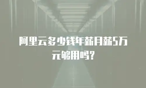 阿里云多少钱年薪月薪5万元够用吗？