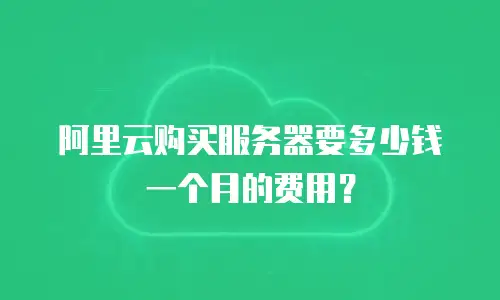 阿里云购买服务器要多少钱一个月的费用？