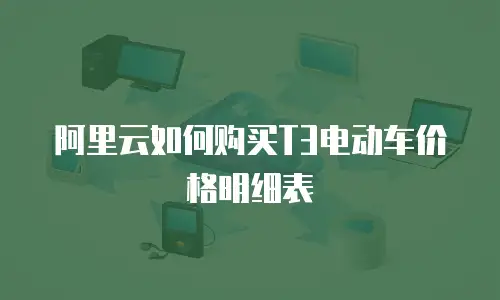 阿里云如何购买T3电动车价格明细表