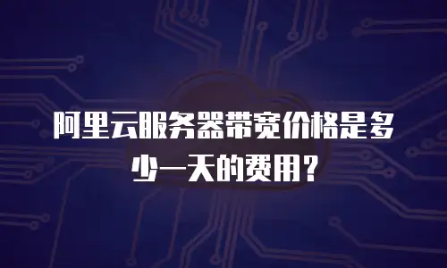 阿里云服务器带宽价格是多少一天的费用？
