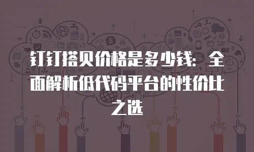 钉钉搭贝价格是多少钱：全面解析低代码平台的性价比之选