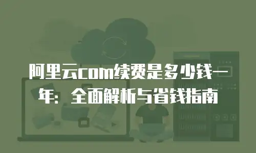 阿里云com续费是多少钱一年：全面解析与省钱指南