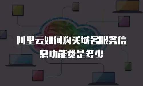 阿里云如何购买域名服务信息功能费是多少