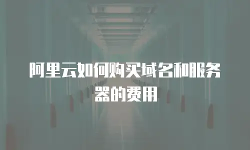 阿里云如何购买域名和服务器的费用