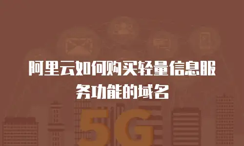 阿里云如何购买轻量信息服务功能的域名
