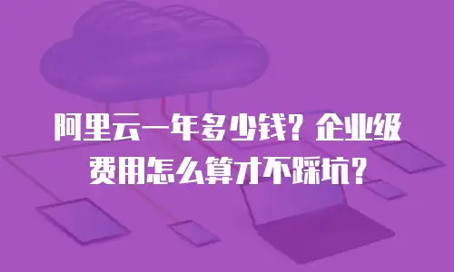 阿里云一年多少钱？企业级费用怎么算才不踩坑？