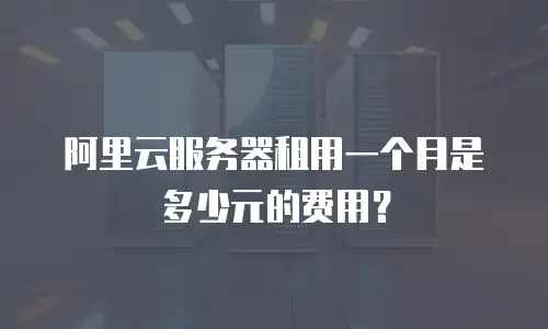 阿里云服务器租用一个月是多少元的费用？