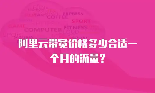 阿里云带宽价格多少合适一个月的流量？