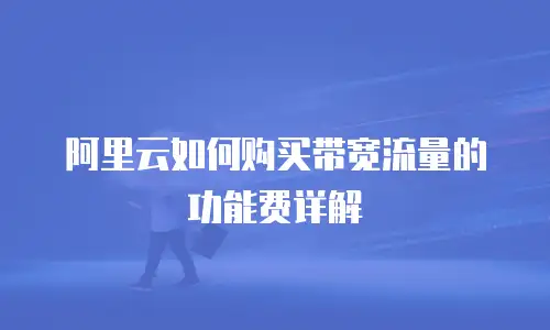阿里云如何购买带宽流量的功能费详解