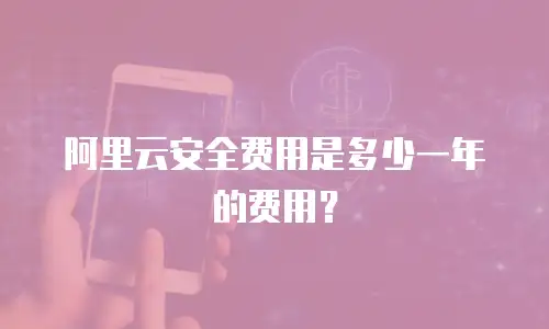 阿里云安全费用是多少一年的费用？
