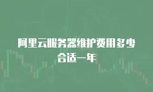阿里云服务器维护费用多少合适一年