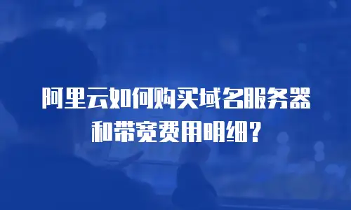 阿里云如何购买域名服务器和带宽费用明细？
