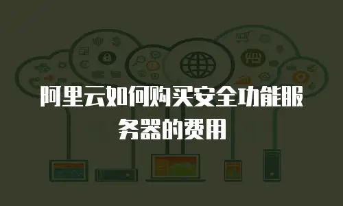 阿里云如何购买安全功能服务器的费用