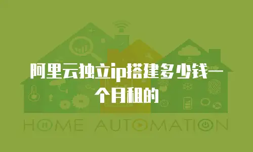 阿里云独立ip搭建多少钱一个月租的