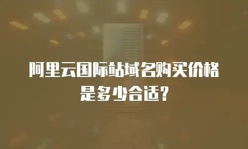 阿里云国际站域名购买价格是多少合适？