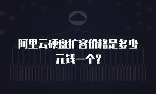阿里云硬盘扩容价格是多少元钱一个？
