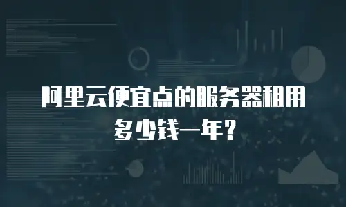 阿里云便宜点的服务器租用多少钱一年？