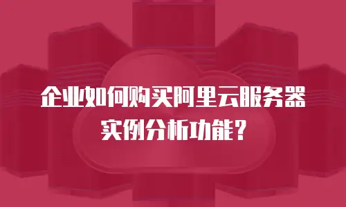 企业如何购买阿里云服务器实例分析功能？