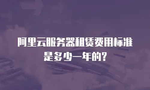 阿里云服务器租赁费用标准是多少一年的？