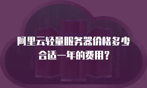 阿里云轻量服务器价格多少合适一年的费用？