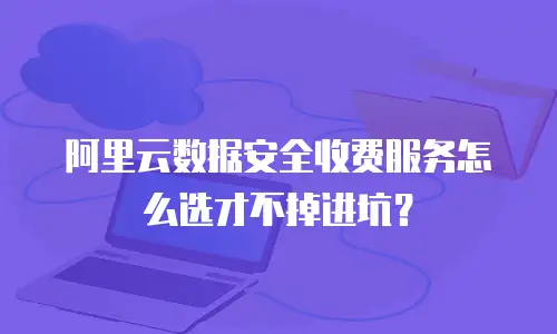阿里云数据安全收费服务怎么选才不掉进坑？