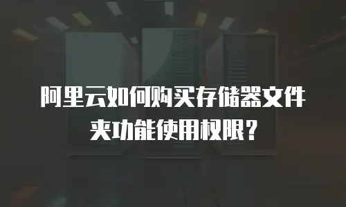 阿里云如何购买存储器文件夹功能使用权限？