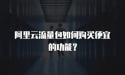 阿里云流量包如何购买便宜的功能？