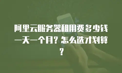 阿里云服务器租用费多少钱一天一个月？怎么选才划算？