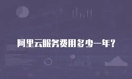 阿里云服务费用多少一年？
