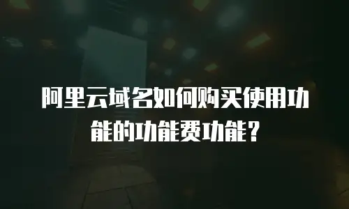 阿里云域名如何购买使用功能的功能费功能？