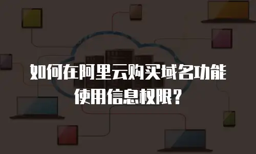 如何在阿里云购买域名功能使用信息权限？
