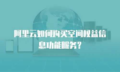 阿里云如何购买空间权益信息功能服务？