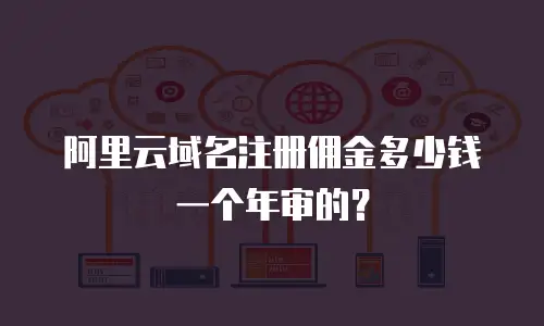 阿里云域名注册佣金多少钱一个年审的？