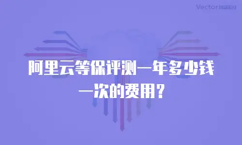 阿里云等保评测一年多少钱一次的费用？