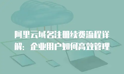 阿里云域名注册续费流程详解：企业用户如何高效管理