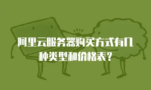 阿里云服务器购买方式有几种类型和价格表？