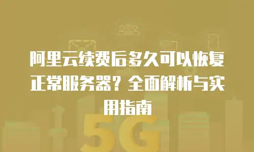 阿里云续费后多久可以恢复正常服务器？全面解析与实用指南