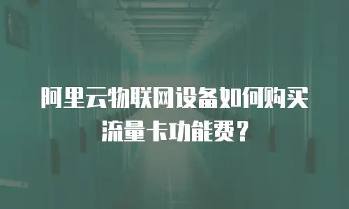 阿里云物联网设备如何购买流量卡功能费？
