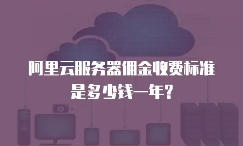 阿里云服务器佣金收费标准是多少钱一年？