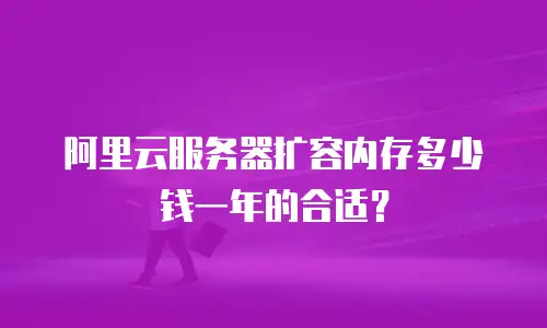 阿里云服务器扩容内存多少钱一年的合适？