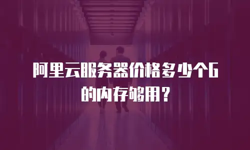 阿里云服务器价格多少个G的内存够用？