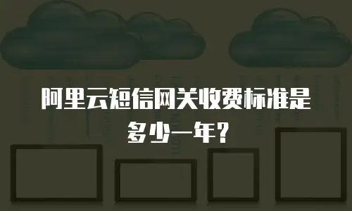 阿里云短信网关收费标准是多少一年？
