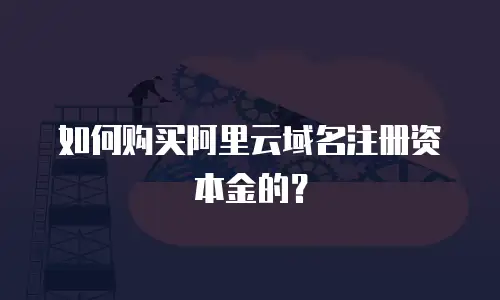 如何购买阿里云域名注册资本金的？