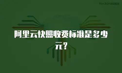 阿里云快照收费标准是多少元？
