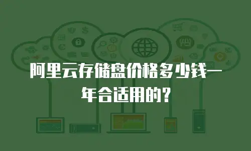 阿里云存储盘价格多少钱一年合适用的？