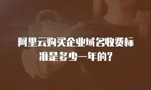 阿里云购买企业域名收费标准是多少一年的？