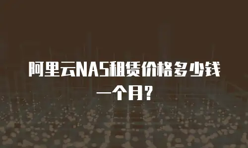 阿里云NAS租赁价格多少钱一个月？