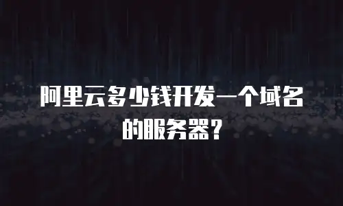 阿里云多少钱开发一个域名的服务器？